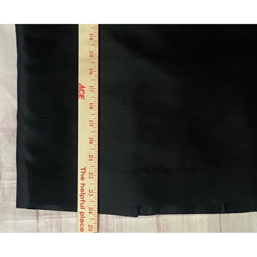 CARLISLE‎ Silk Skirt size 4 Pencil Straight Black Textured lined VTG - Picture 11 of 14